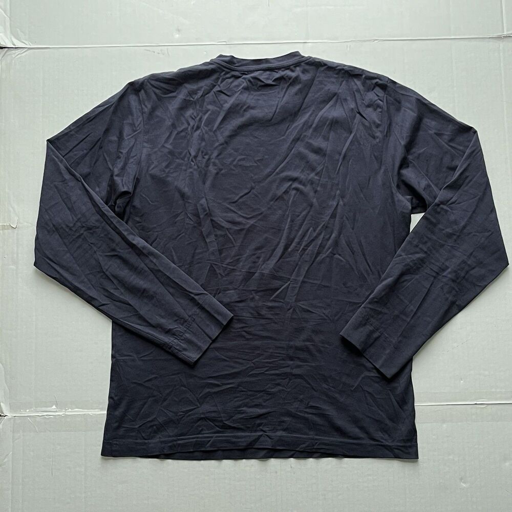 Sunspel Long Sleeve Riviera T-Shirt Navy Men’s M Midweight Cotton James Bond 007 - Picture 3 of 9